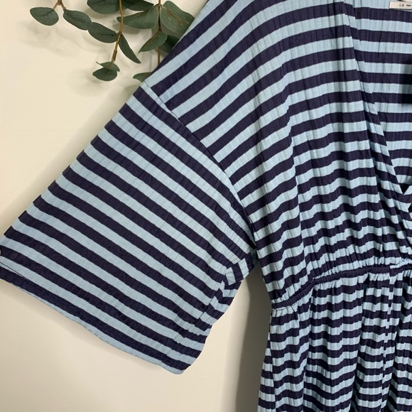 Urban Outfitters blue striped vneck romper - Picture 4 of 8